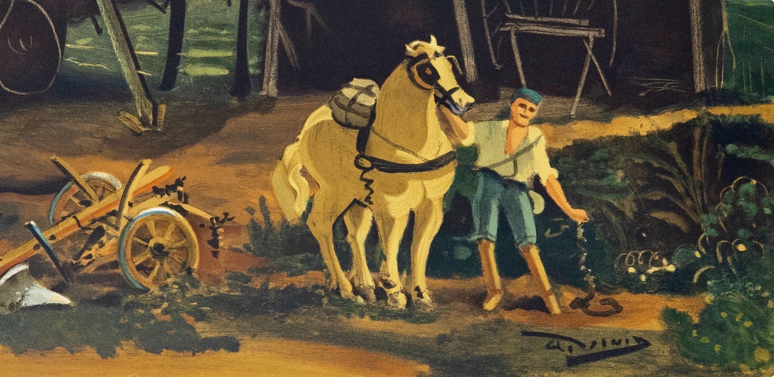 André Derain, Les deux hangars, André Derain, Collection Pierre Lévy, Limited Edition Lithograph