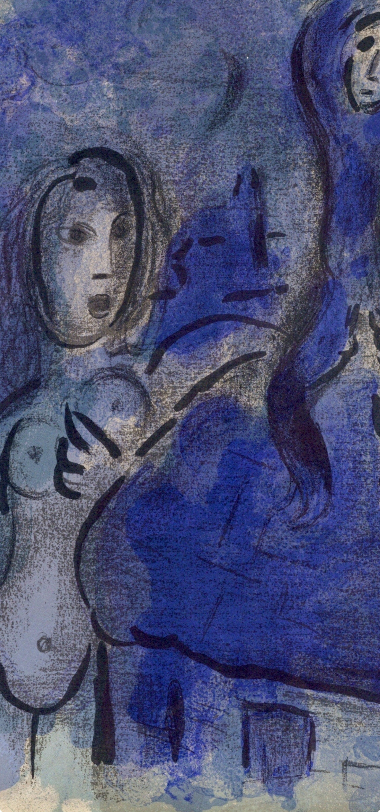 Marc Chagall, Rahab and the spices of Jericho (Mourlot 117-46; Cramer 25), Drawings from the Bible, Verve: Revue, Limited Edition Lithograph