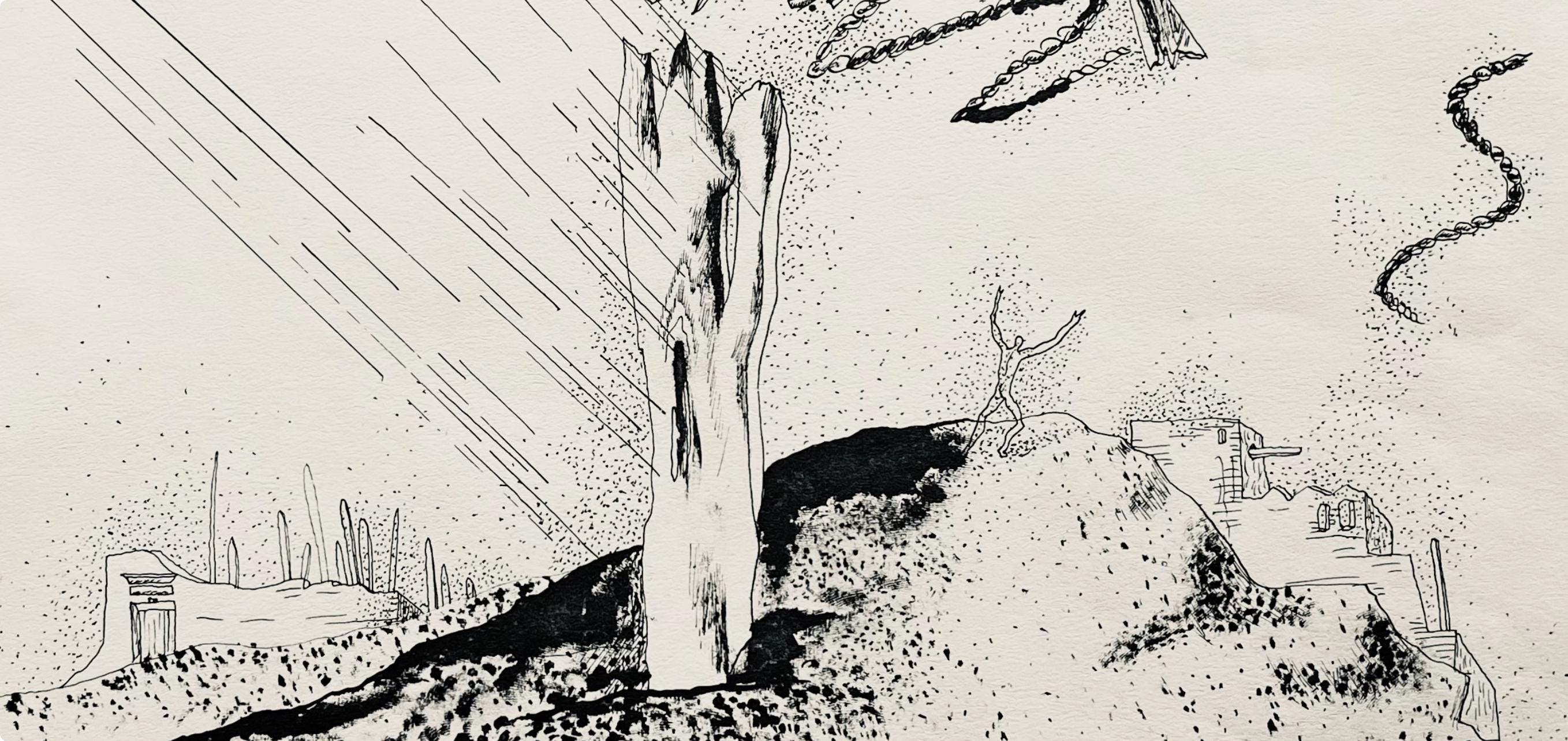 Jean Lurçat, s.o.s., huit dessins à la plume, Limited Edition Lithograph
