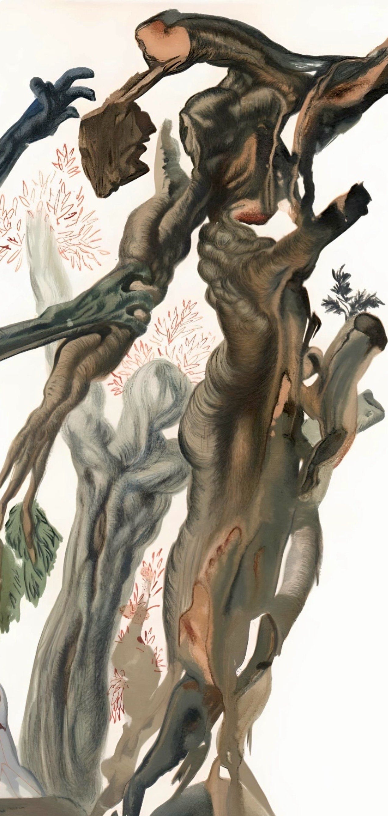 Salvador Dali, The Wood and the Suicide (Michler/Löpsinger 1039-1138; Field 189-200), La Divine Comédie, Limited Edition Woodcut