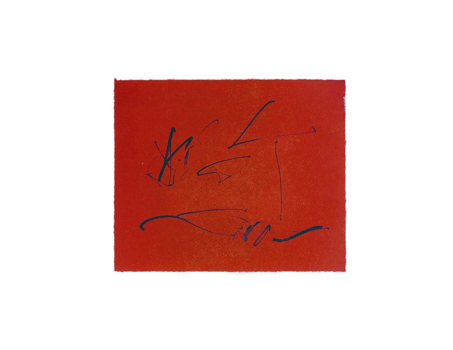 Robert Motherwell, Red Wind (Belknap 354-380; Engberg/Banach 415-441), Three Poems, Limited Edition Lithograph