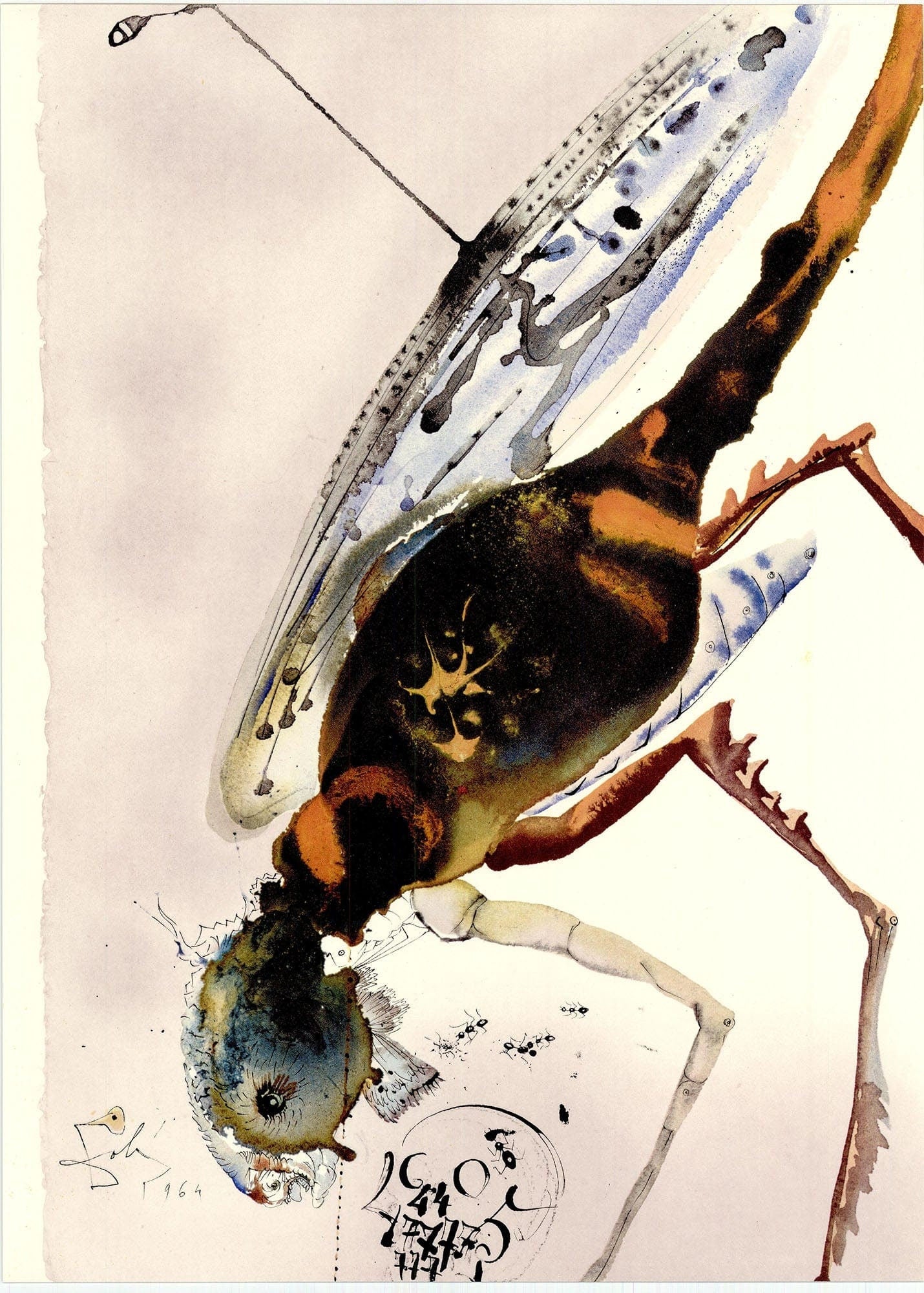 Salvador Dali, Composition (Michler/Löpsinger 1600; Field 69-3), Biblia Sacra, Limited Edition Lithograph