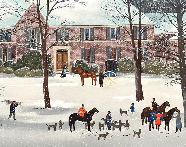 Michel Delacroix, La Chasse D'Hiver, Limited Edition Lithograph