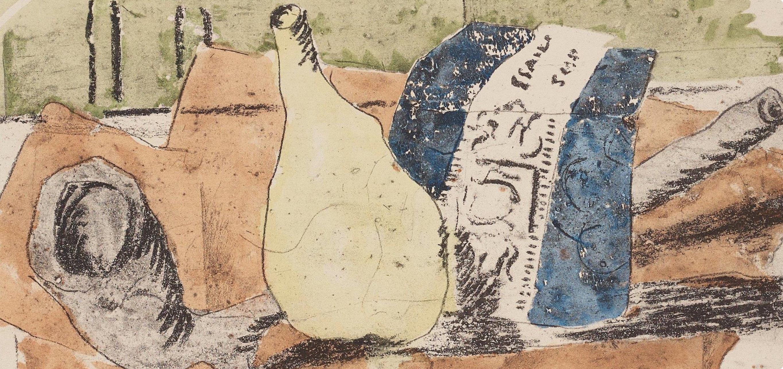 Georges Braque, Composition, Braque Espaces, 13 Dessins, Lavis, Aquarelles, Limited Edition Lithograph