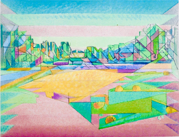 Jacques Villon, Composition (Ginestet/Pouillon 65-72), Jacques Villon, Huit lithographies, Limited Edition Lithograph