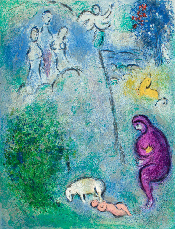 Marc Chagall, Découverte de Chloé par Daphnis, Daphnis et Chloé, Limited Edition Héliogravure