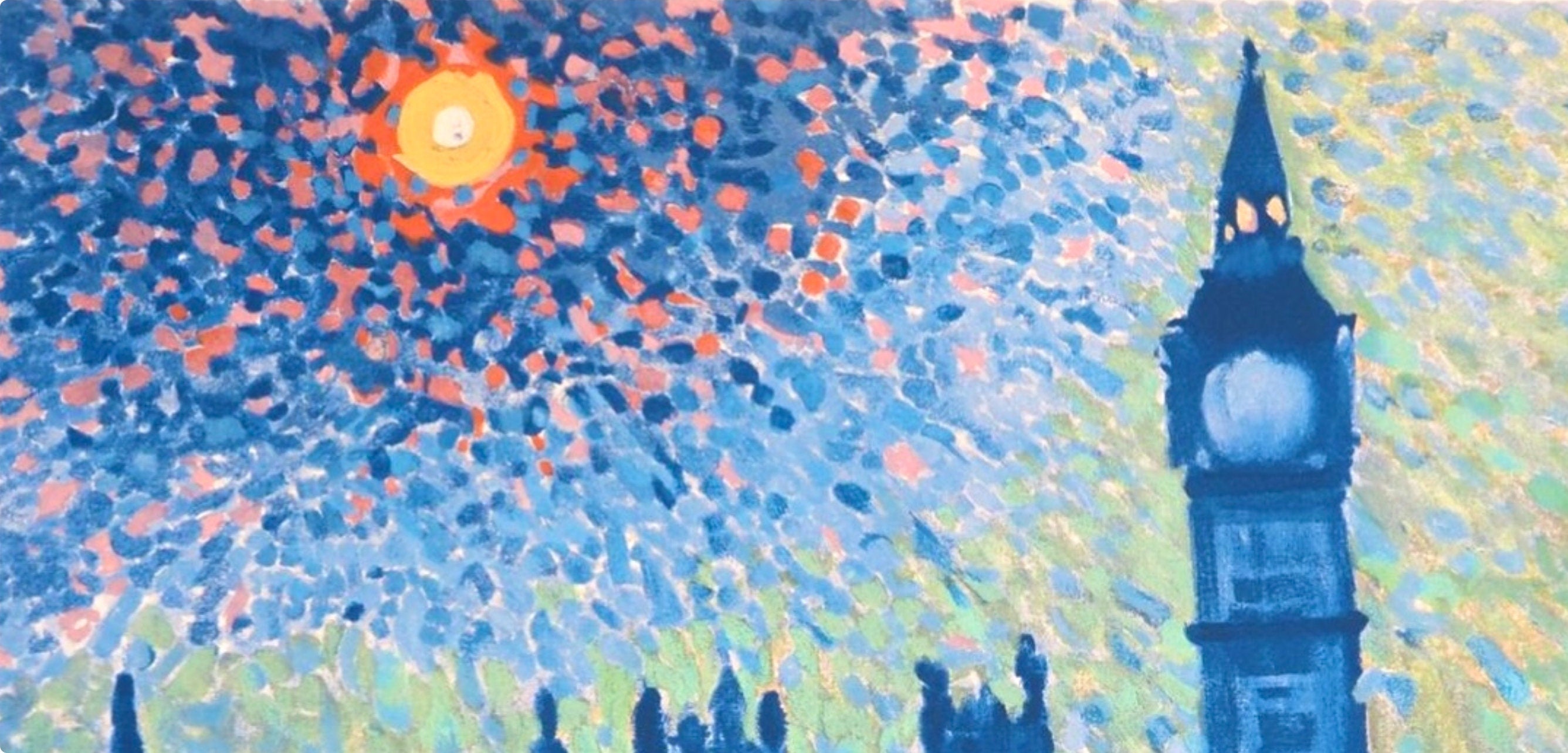 André Derain, Londres, La Tamise et Big Ben, Fauves, Collection Pierre Lévy, Limited Edition Lithograph