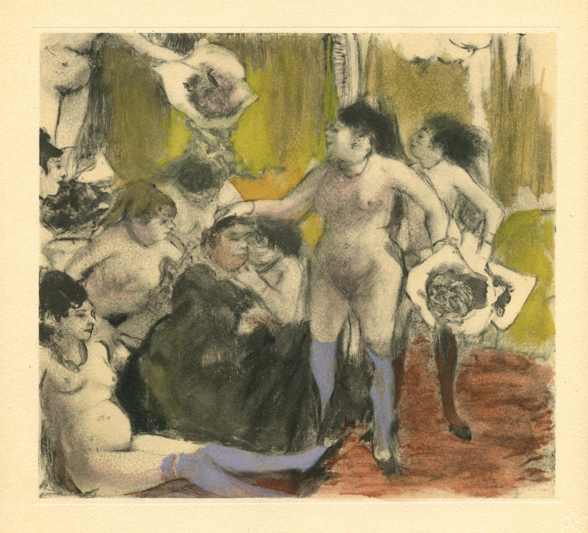 Edgar Degas, La Fete de la Patronne, E. Degas Monotypes, Limited Edition Monotype