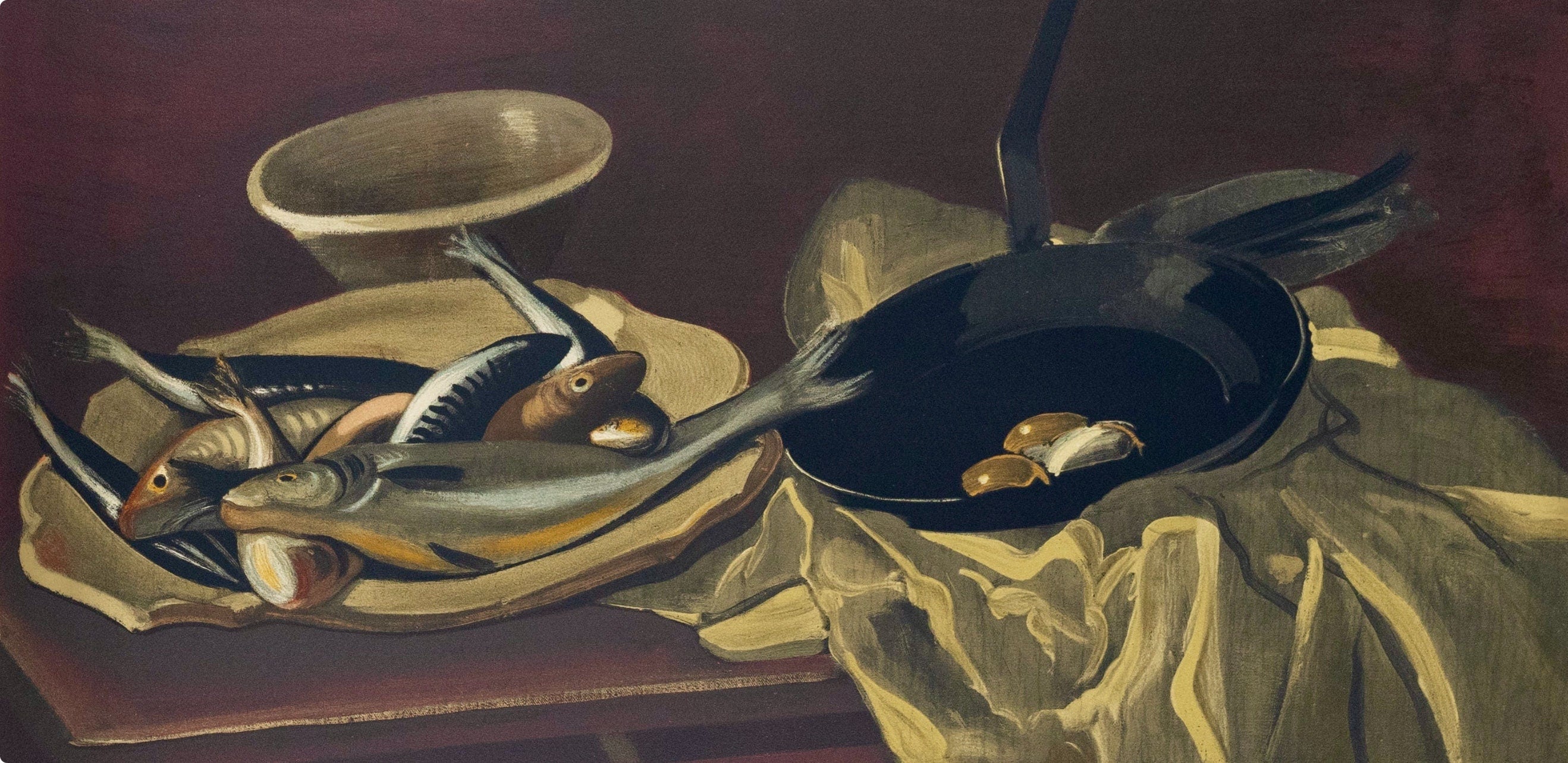 André Derain, Nature morte aux Poissons et a La Poêle, André Derain, Collection Pierre Lévy, Limited Edition Lithograph