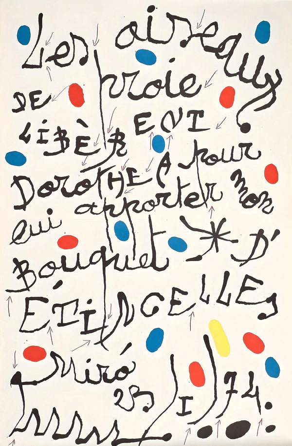 Joan Miró, Poême pour Dorothea Tanning, XXe siècle, Limited Edition Lithograph