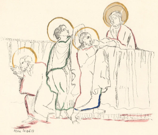 Max Jacob, Le vin de la Cène, Vins, Fleurs et Flammes, Limited Edition Lithograph