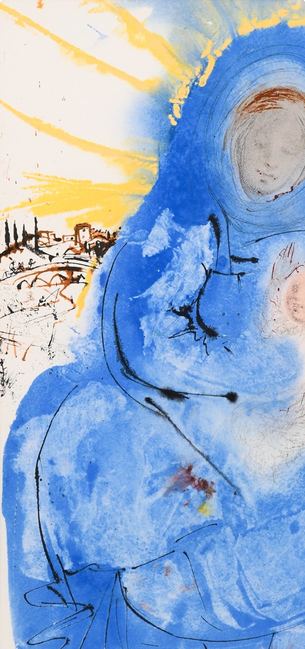 Salvador Dali, Composition (Michler/Löpsinger 1600; Field 69-3), Biblia Sacra, Limited Edition Lithograph