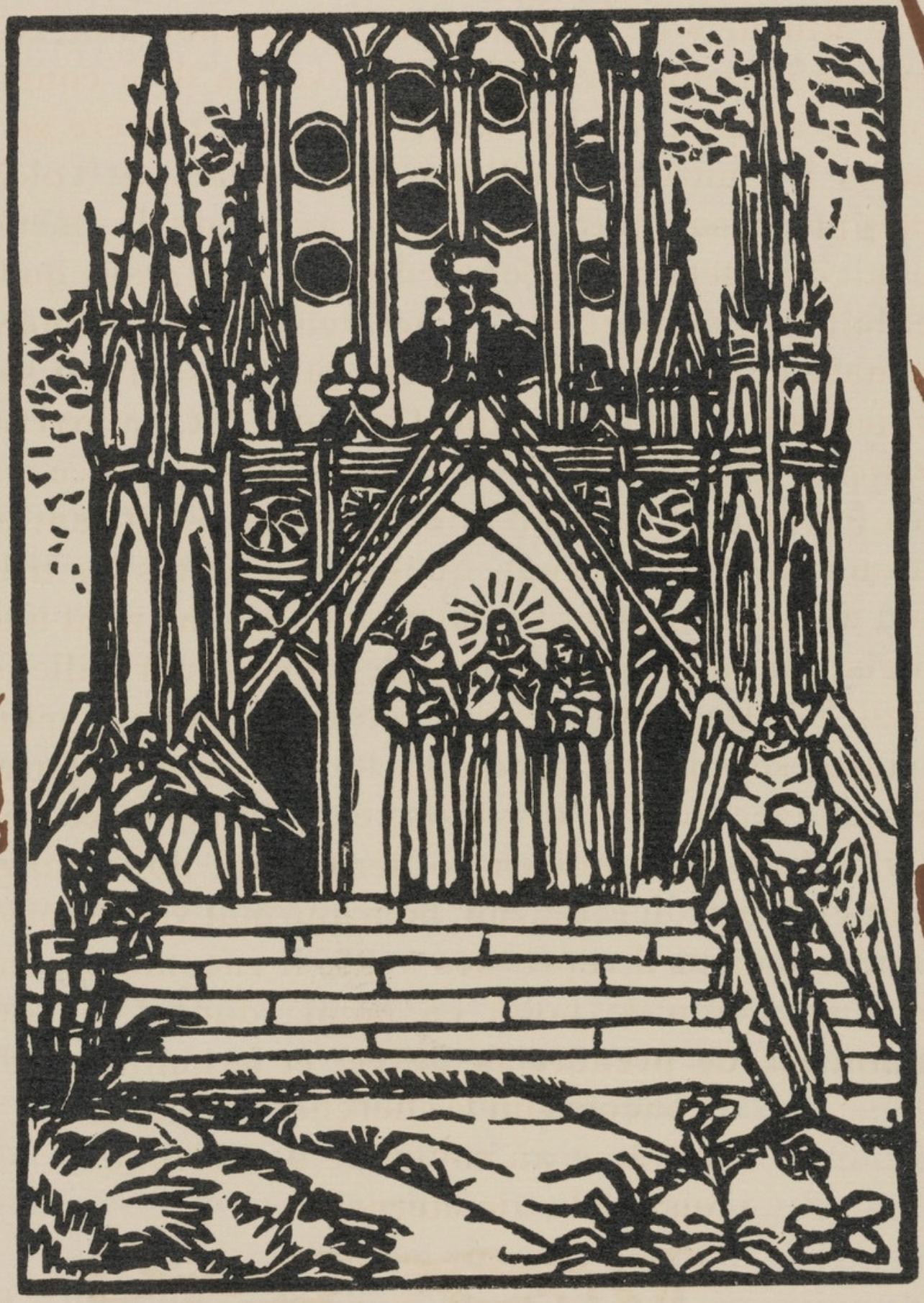 Émile Bernard, Composition (Morane, No. 100), Les Petites Fleurs de St. Françoise, Limited Edition Woodcut