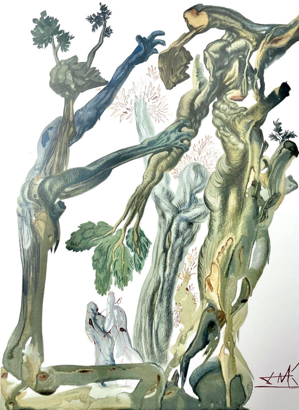 Salvador Dali, Hölle XIII (Field 189-200; Michler/Löpsinger 1039-1138), Die Göttliche Komödie, Signed, Limited Edition Woodcut