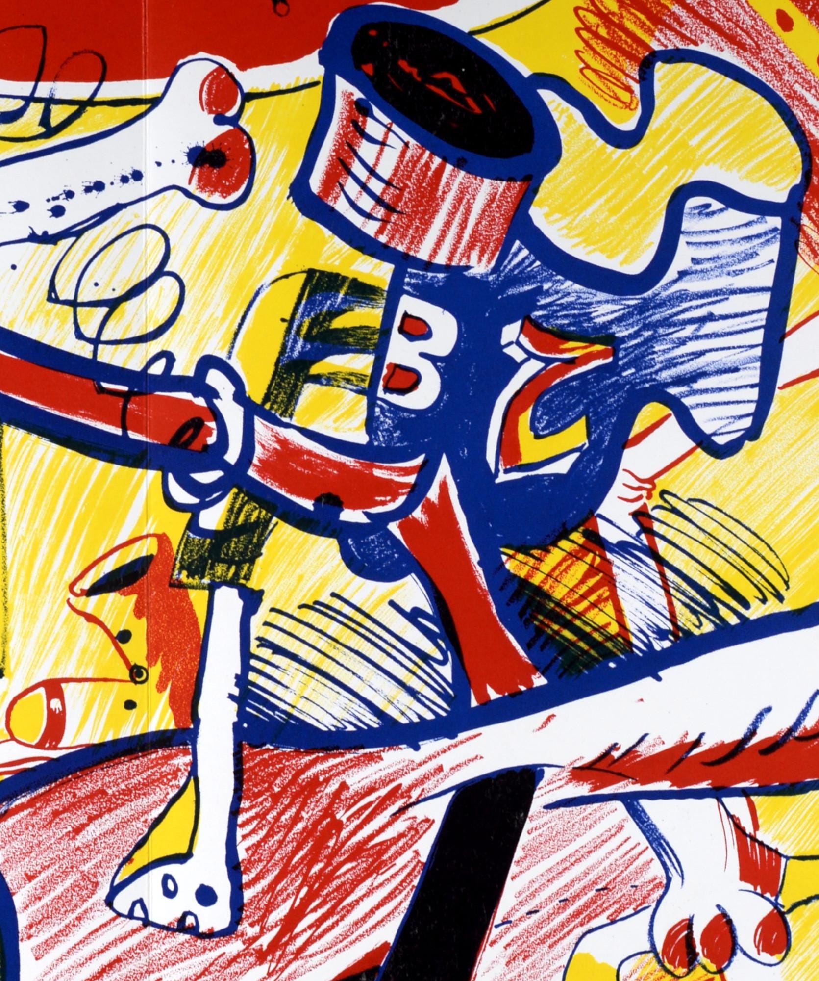 Bernard Rancillac, Composition, Suites nº8, Rencontres, Limited Edition Lithograph