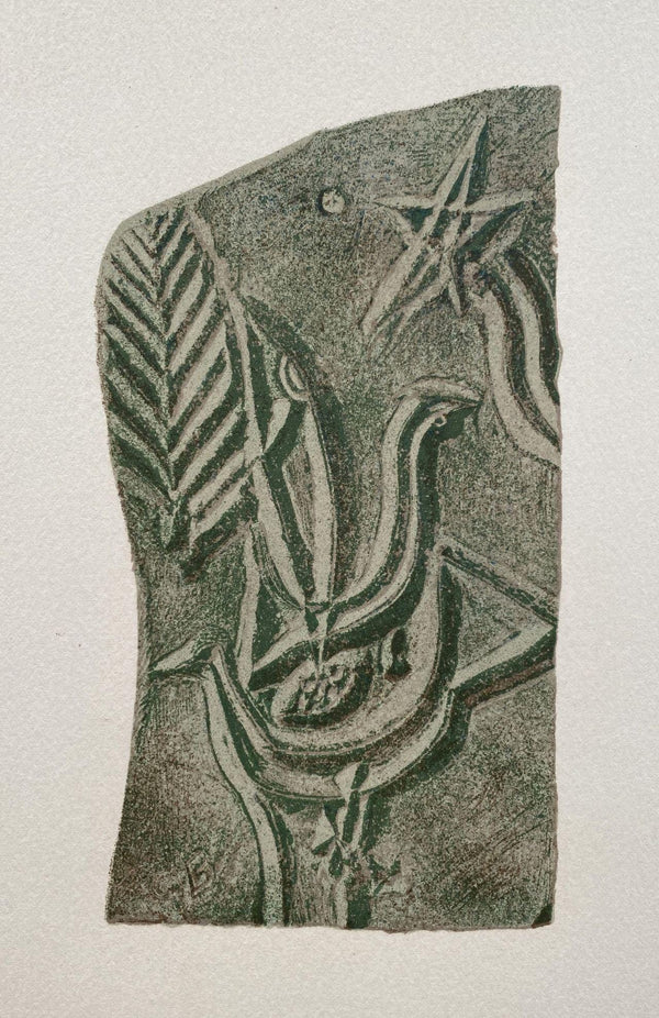 Georges Braque, L'oiseau sous l'étoile, Derrière le miroir, Limited Edition Lithograph