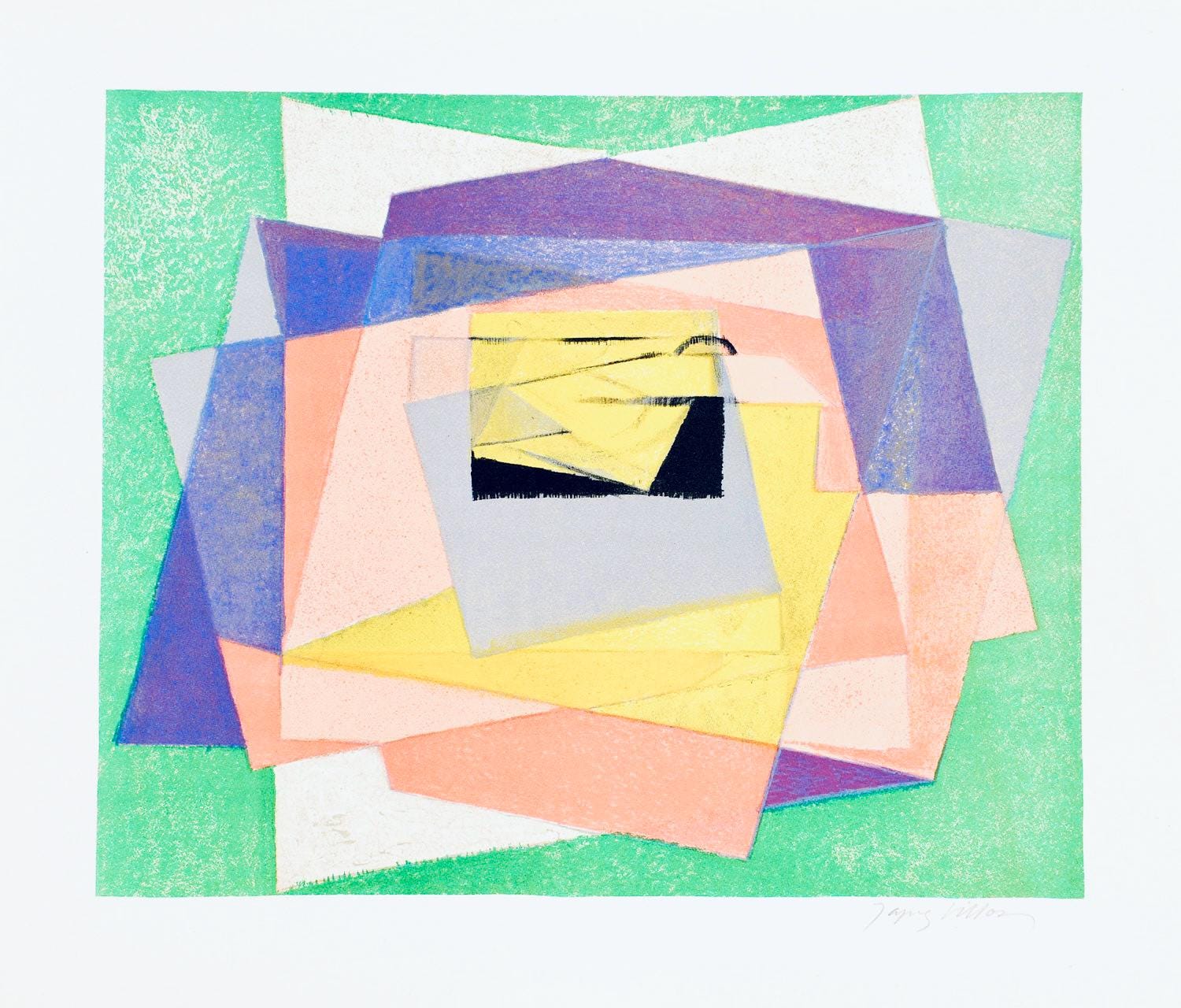 Jacques Villon, Composition (Ginestet/Pouillon 65-72), Jacques Villon, Huit lithographies, Limited Edition Lithograph