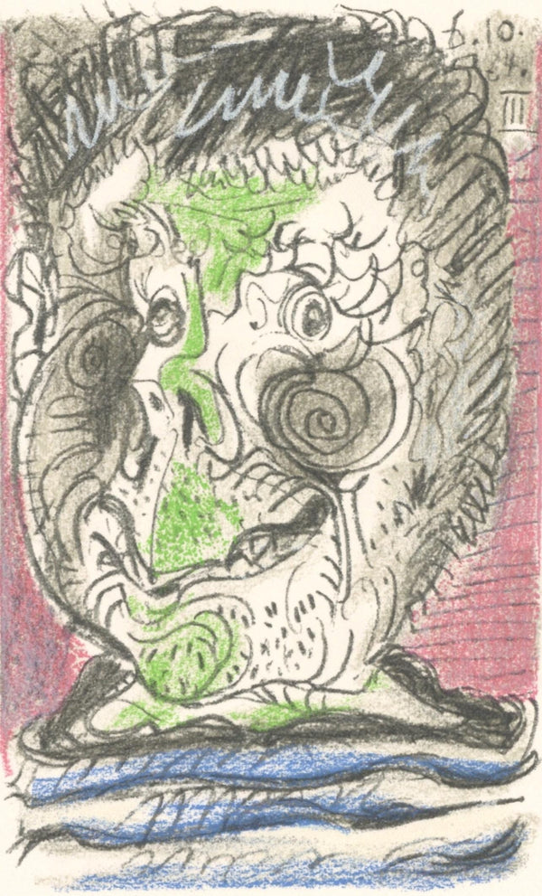 Pablo Picasso, Composition, Le Goût du Bonheur (Cramer 148; Bloch 2013), Limited Edition Mixed Media Lithograph