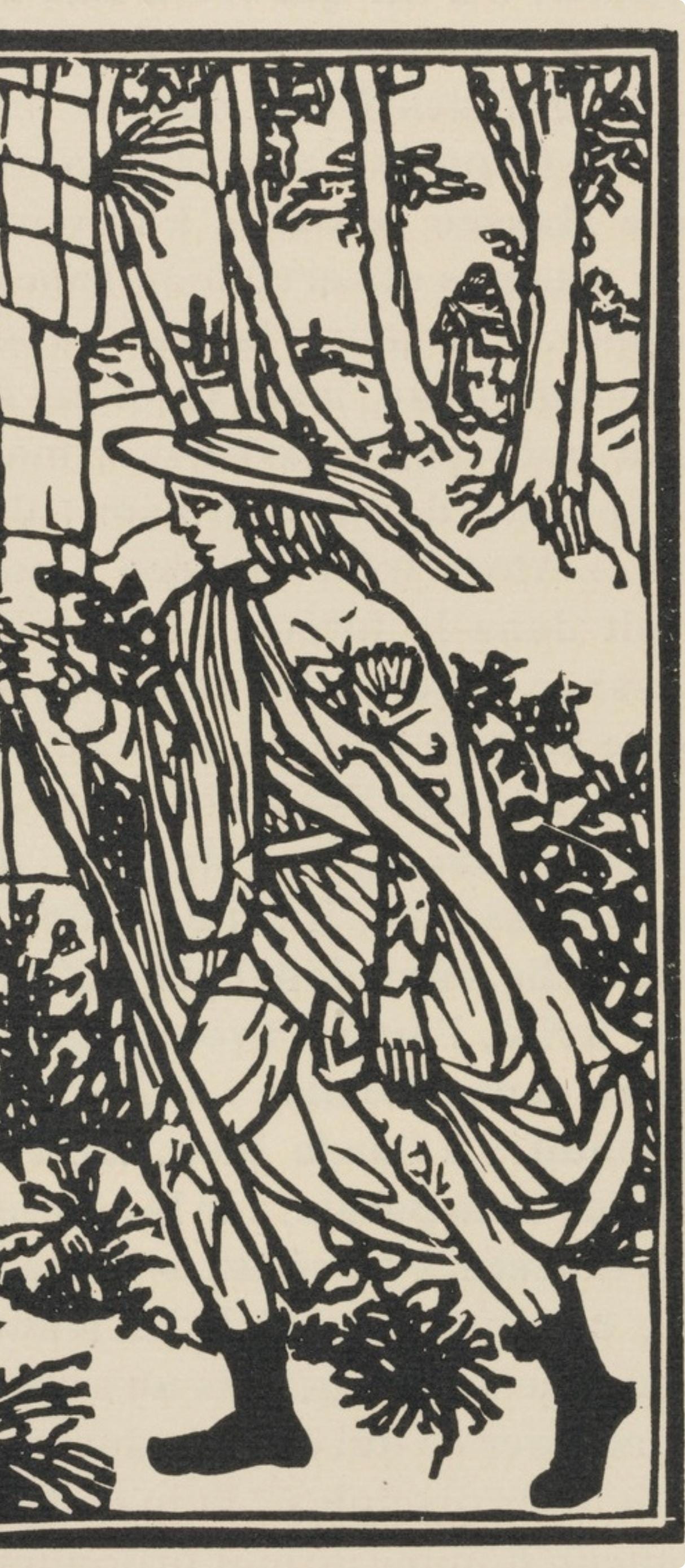 Émile Bernard, Composition (Morane, No. 100), Les Petites Fleurs de St. Françoise, Limited Edition Woodcut