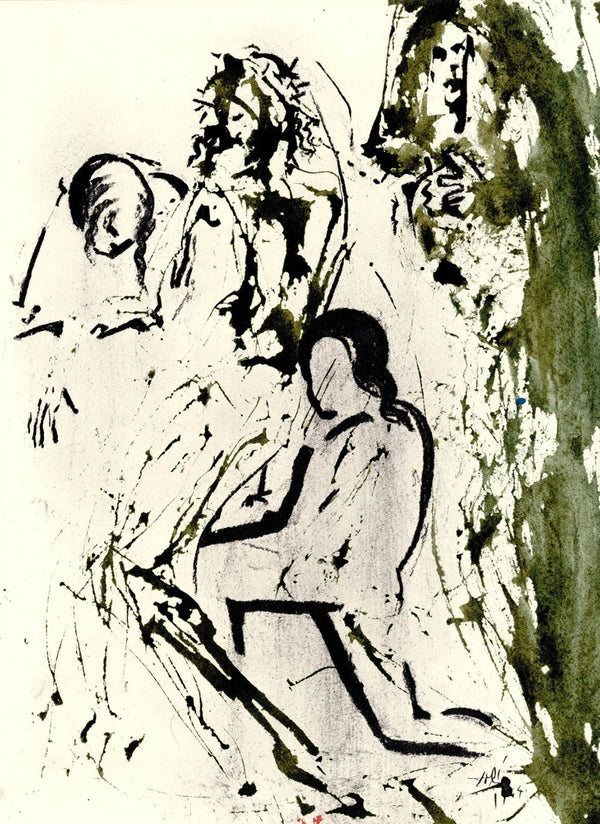Salvador Dali, Composition (Michler/Löpsinger 1600; Field 69-3), Biblia Sacra, Limited Edition Lithograph