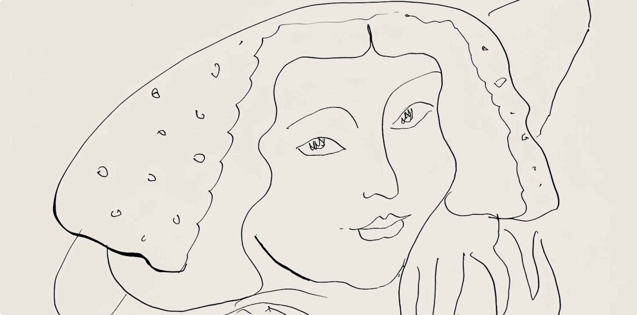 Henri Matisse, Série I, var. 10 (Duthuit 9), Henri Matisse, Dessins, Thèmes et variations, Limited Edition Lithograph