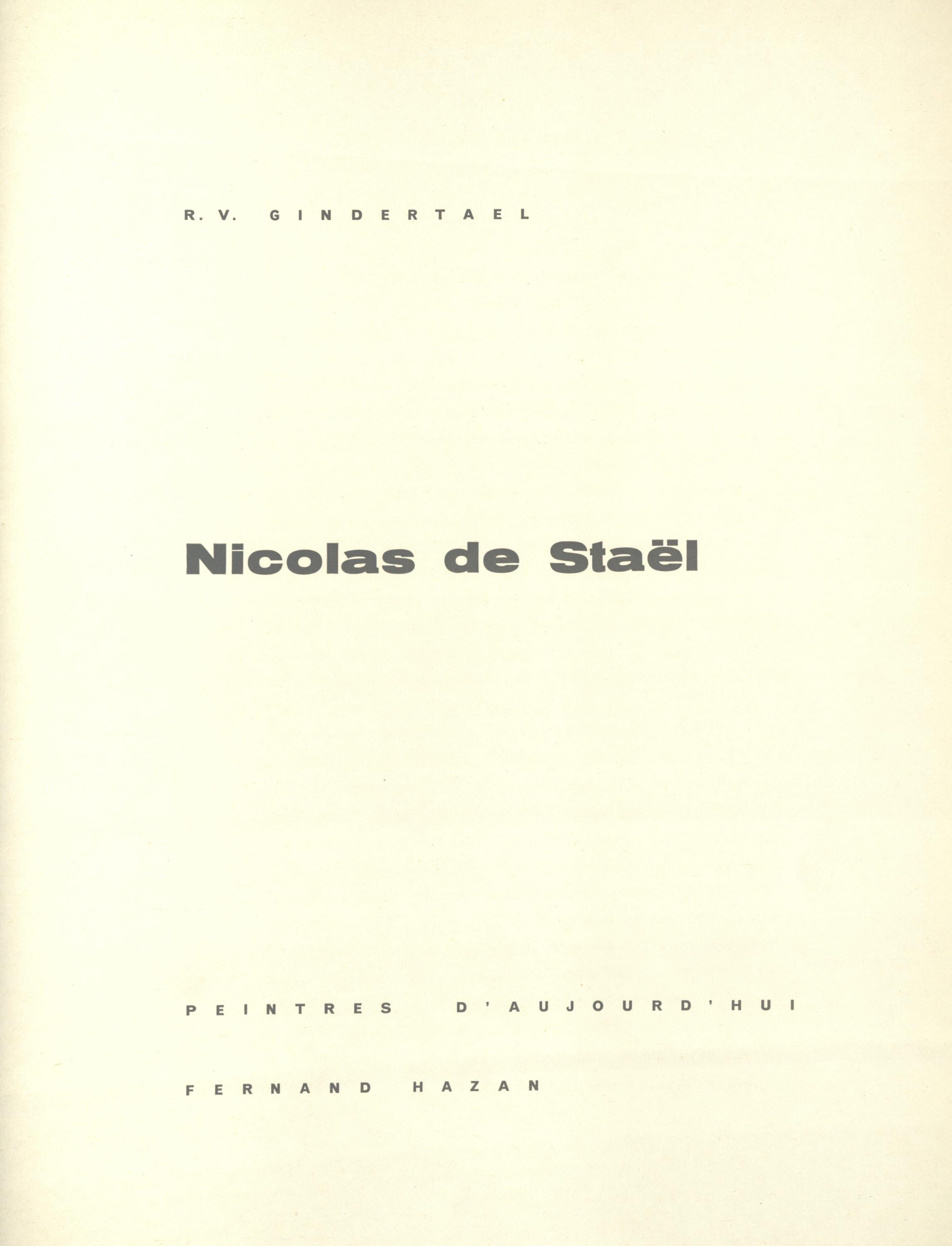 Nicolas de Staël, Composition, Nicolas de Staël, Peintres d'aujourd'hui, Limited Edition Lithograph