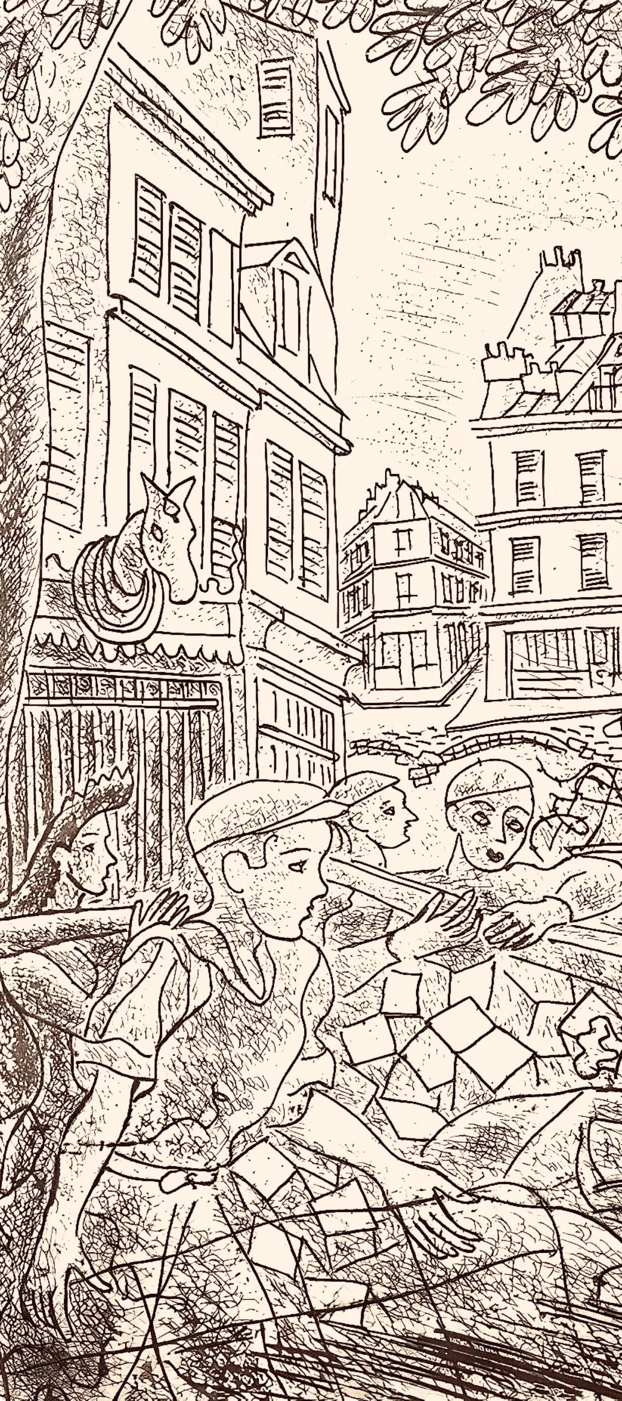 Louis Touchagues, Composition, Jours de gloire, Histoire de la libération de Paris, Limited Edition Etching
