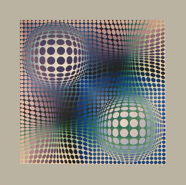 Victor Vasarely, Composition, Damier, Limited Edition Héliogravure