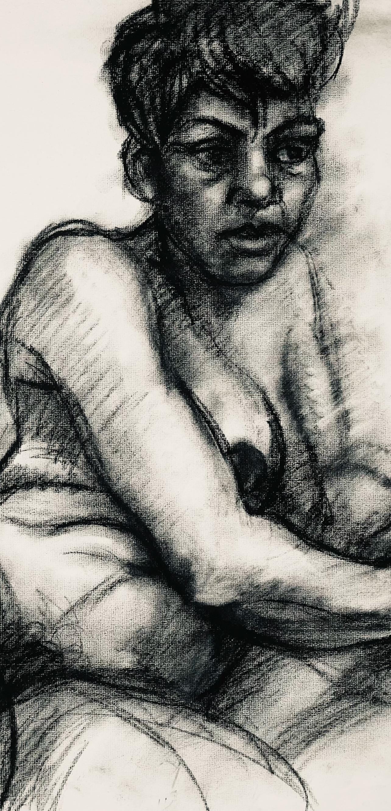 Ian Hornak, Renaissance Female Nude Figure Study, 1963, Original Drawing