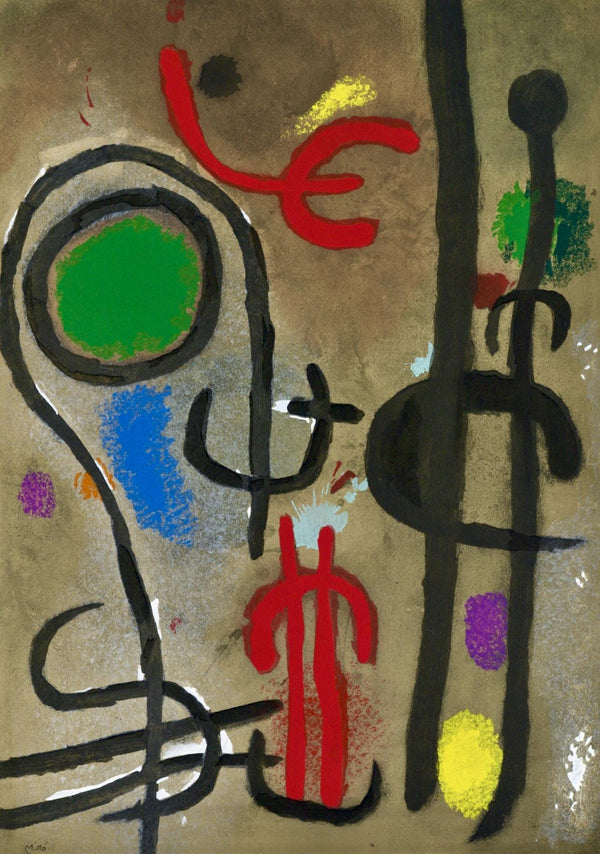 Joan Miró, Composition (Cramer 103; Mourlot 382-383), Miró Cartones 1956-1965, Limited Edition Lithograph