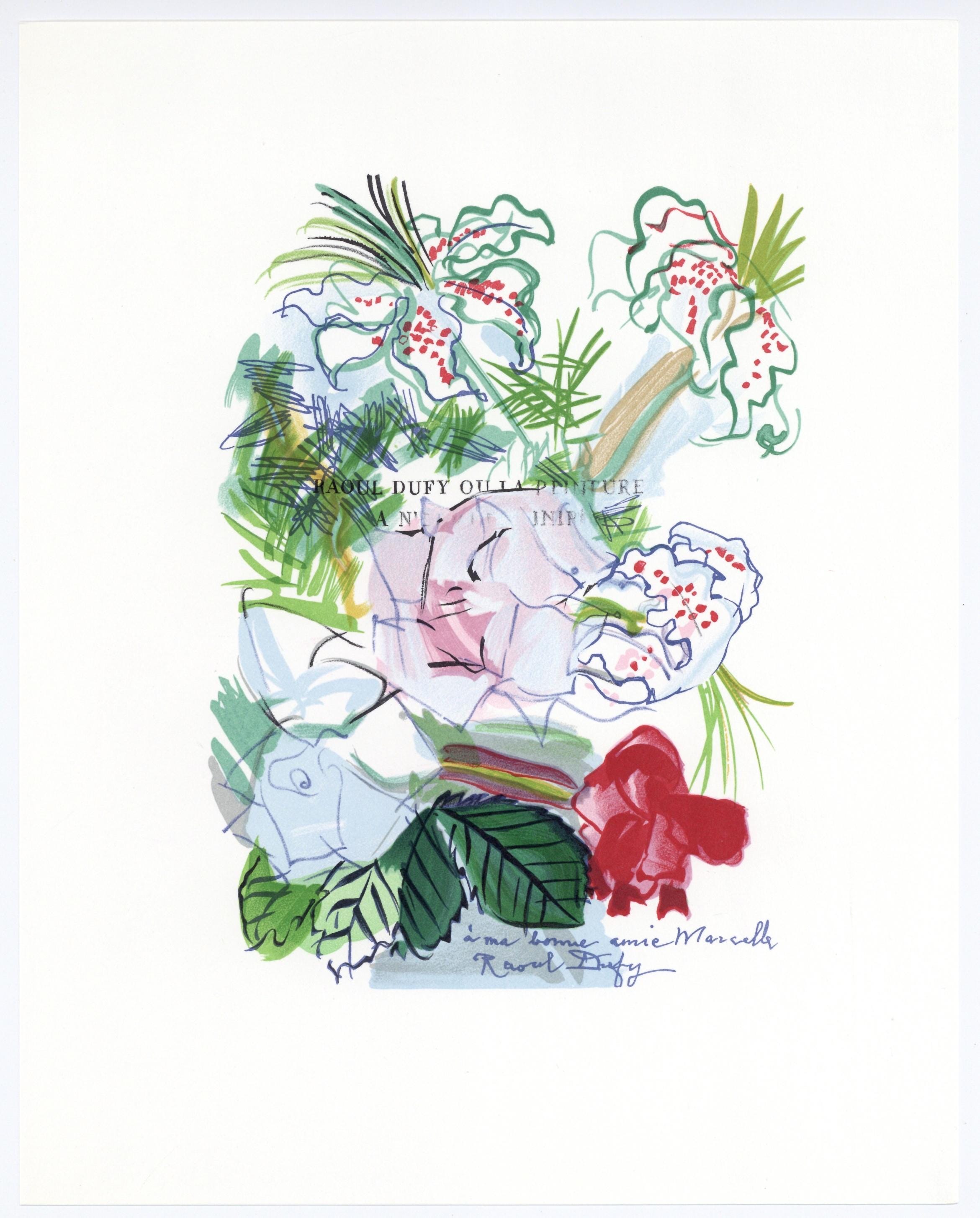 Raoul Dufy, Fleurs peintes en manière, Lettre à mon peintre Raoul Dufy, Limited Edition Lithograph