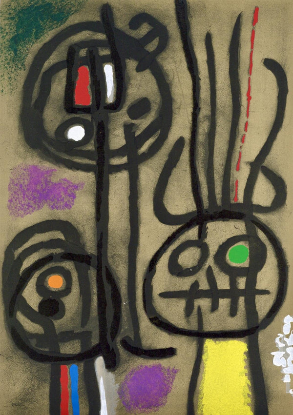 Joan Miró, Composition (Cramer 103; Mourlot 382-383), Miró Cartones 1956-1965, Limited Edition Lithograph