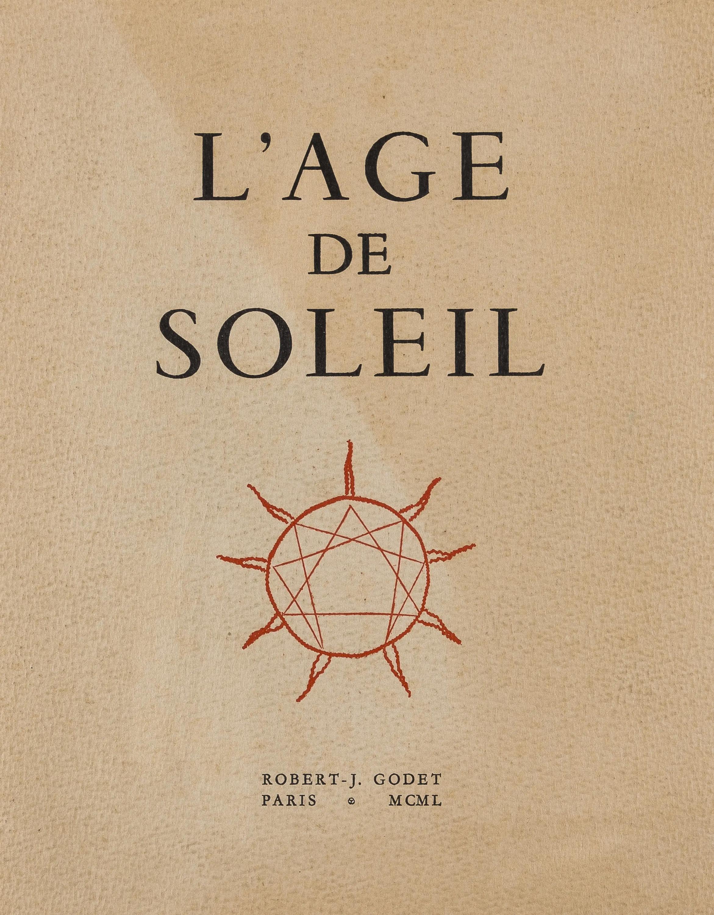 Pablo Picasso, Pour Roby, Noir (Bloch 680; Cramer 57), L'Âge de Soleil, Limited Edition Engraving