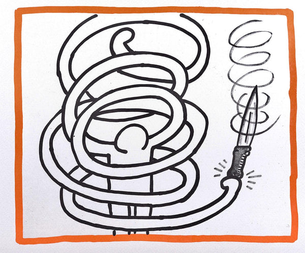 Keith Haring, Composition, Against All Odds, Limited Edition Lithograph