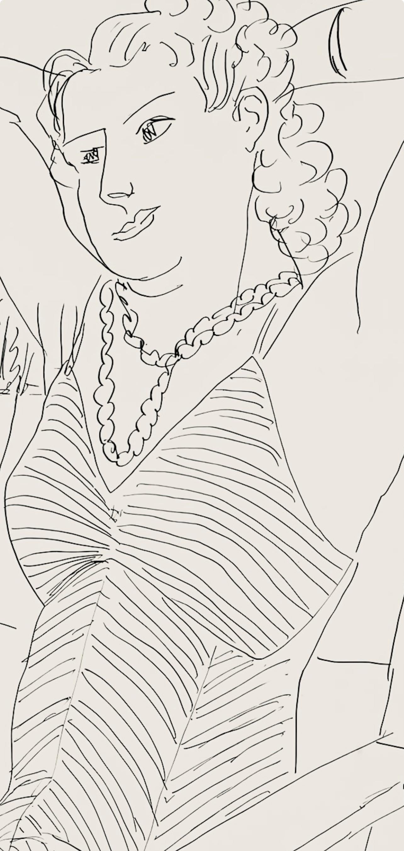 Henri Matisse, Série P, var. 4 (Duthuit 9), Henri Matisse, Dessins, Thèmes et variations, Limited Edition Lithograph
