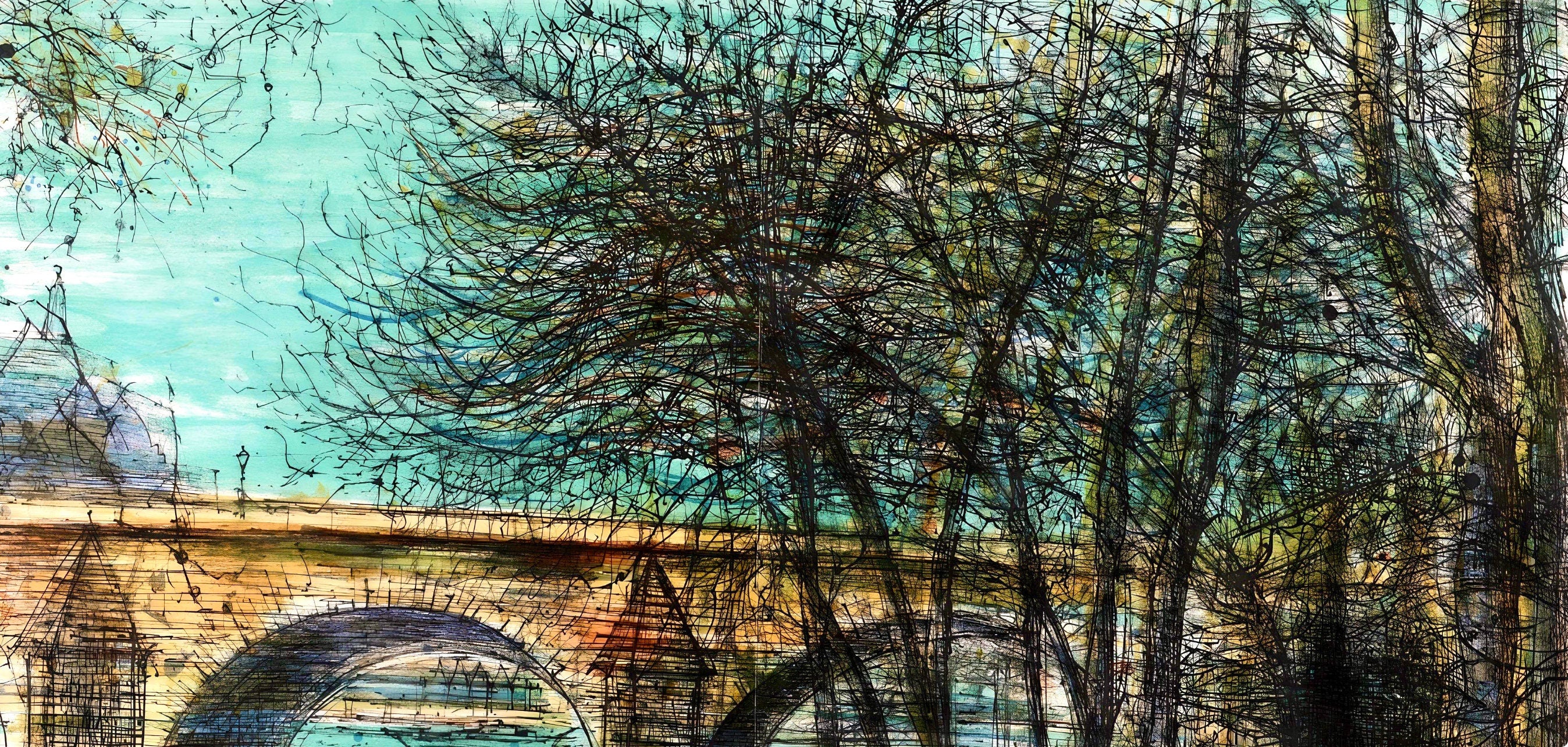 Jean Carzou, Le Pont-Neuf, Au Temps de Paris Seine, Limited Edition Lithograph