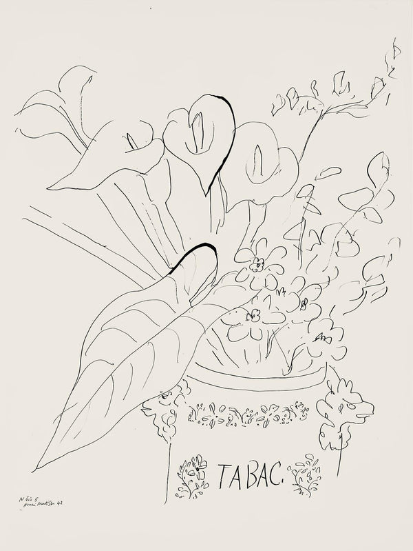 Henri Matisse, Série N Gc'S, var. 5 (Duthuit 9), Henri Matisse, Dessins, Thèmes et variations, Limited Edition Lithograph