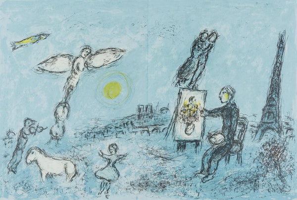 Marc Chagall, Composition (Cramer 111; Mourlot 992), Derrière le miroir, Limited Edition Lithograph