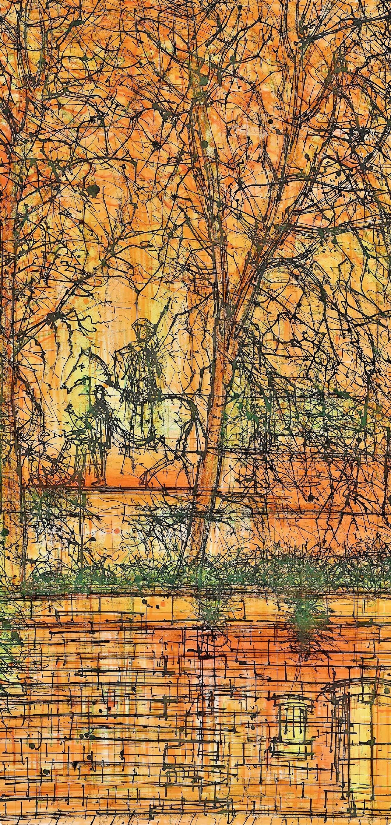 Jean Carzou, Homme à cheval, Regards sur Paris, Limited Edition Lithograph