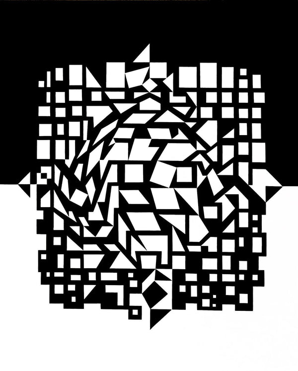 Victor Vasarely, Composition, Croisées, Limited Edition Héliogravure