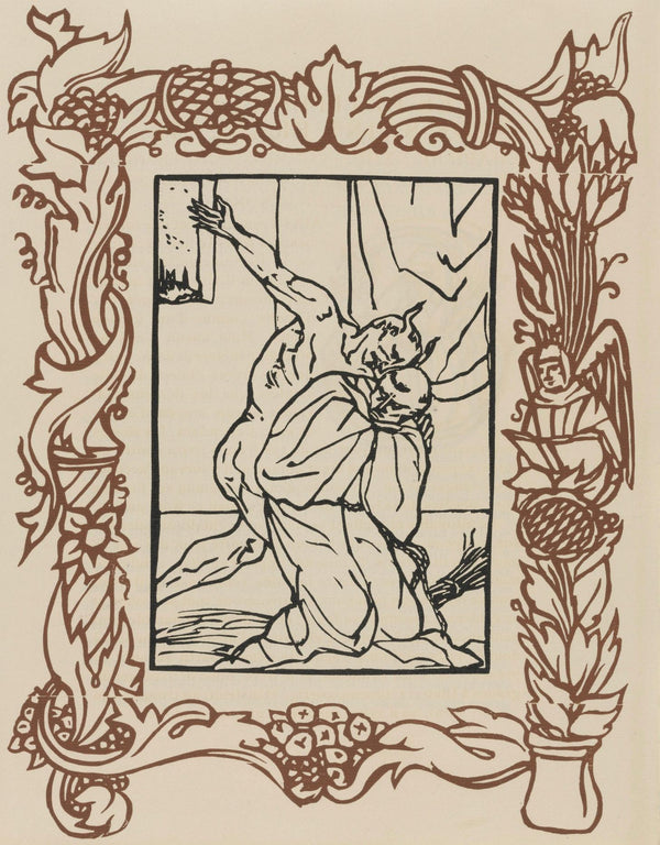 Émile Bernard, Composition (Morane, No. 100), Les Petites Fleurs de St. Françoise, Limited Edition Woodcut