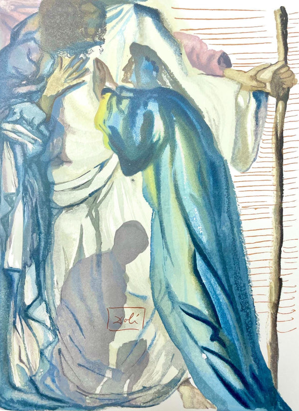 Salvador Dali, Fegefeuer XIV (Field 189-200; Michler/Löpsinger 1039-1138), Die Göttliche Komödie, Signed, Limited Edition Woodcut