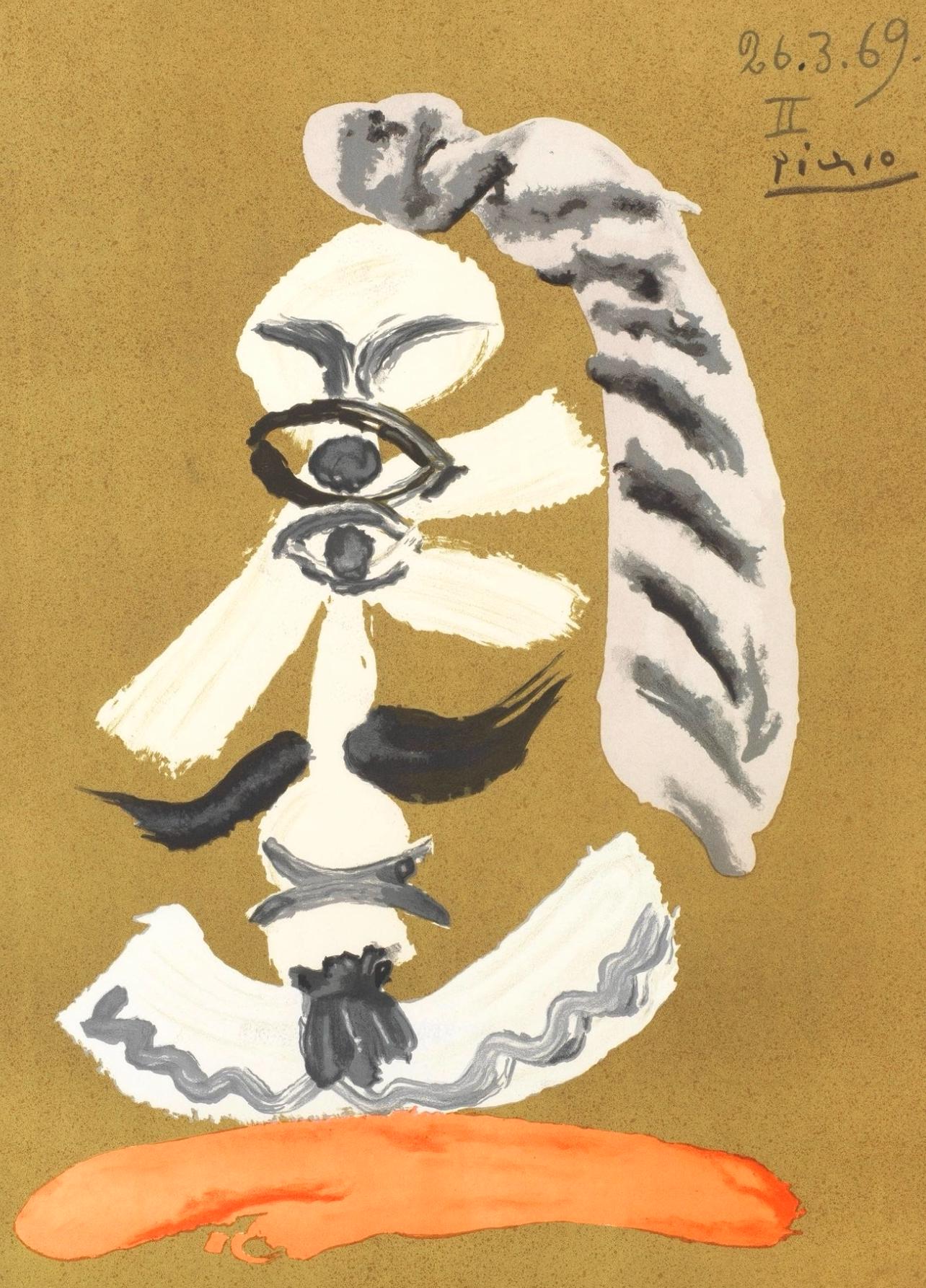 Pablo Picasso, Composition (Orozco 207-261), Vingt-Neuf Portraits Imaginaires, Limited Edition Lithograph