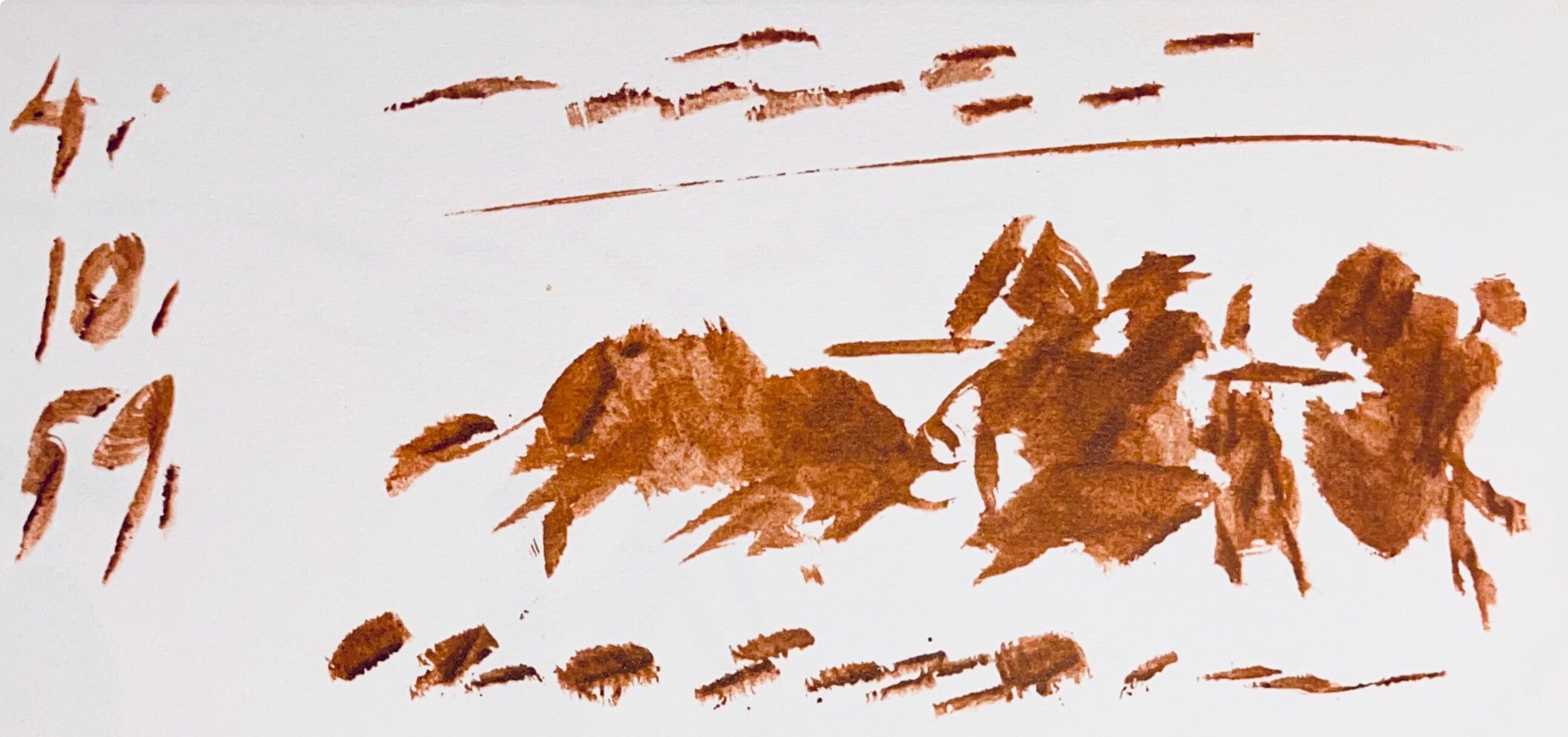 Pablo Picasso, Composition (Bloch 1276; Czwiklitzer 23), Toros y Toreros, Limited Edition Lithograph