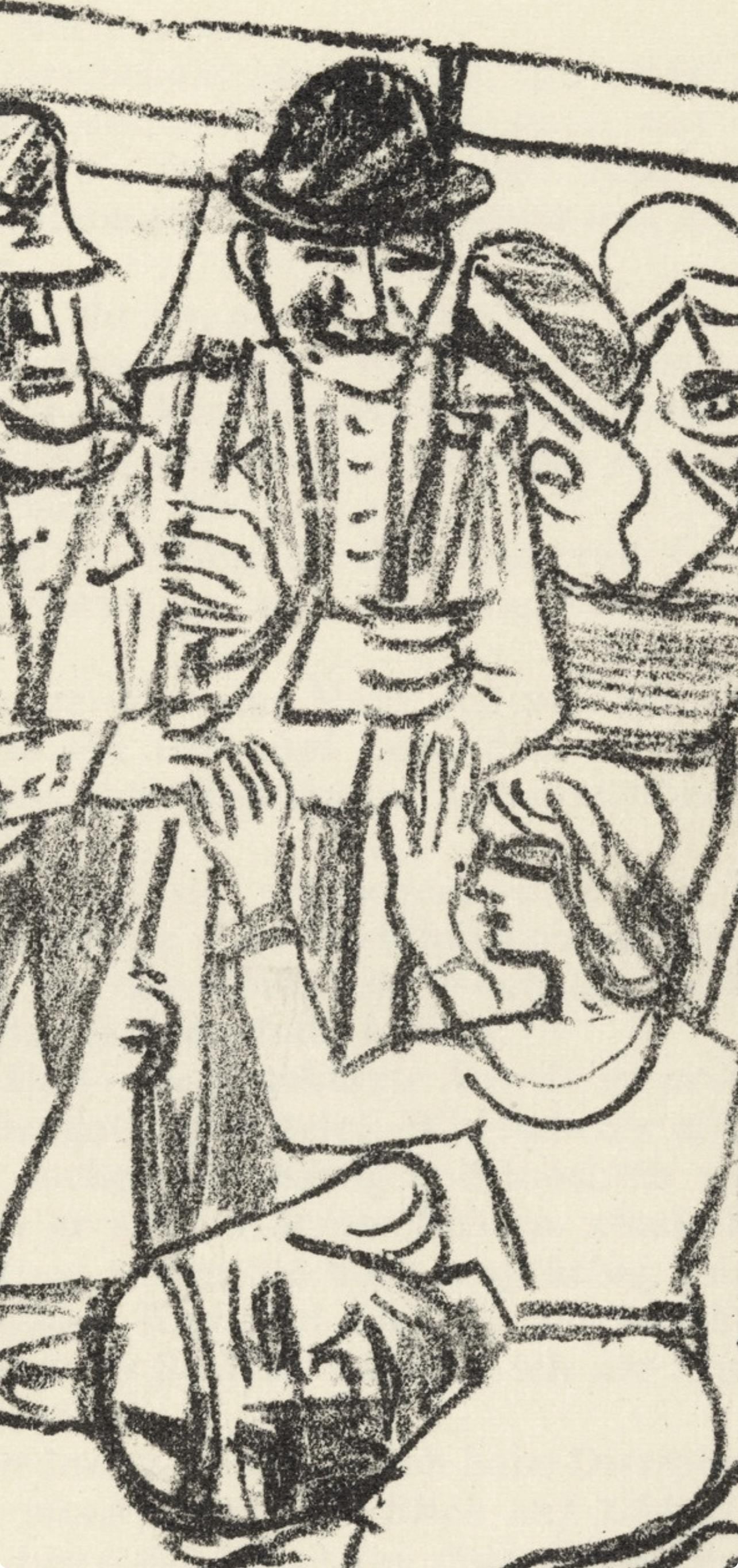 Max Beckmann, Composition (Gallwitz 286; Hofmaier 323-329; Rifkind 150 1-7), Der Mensch ist kein Haustier, Limited Edition Lithograph