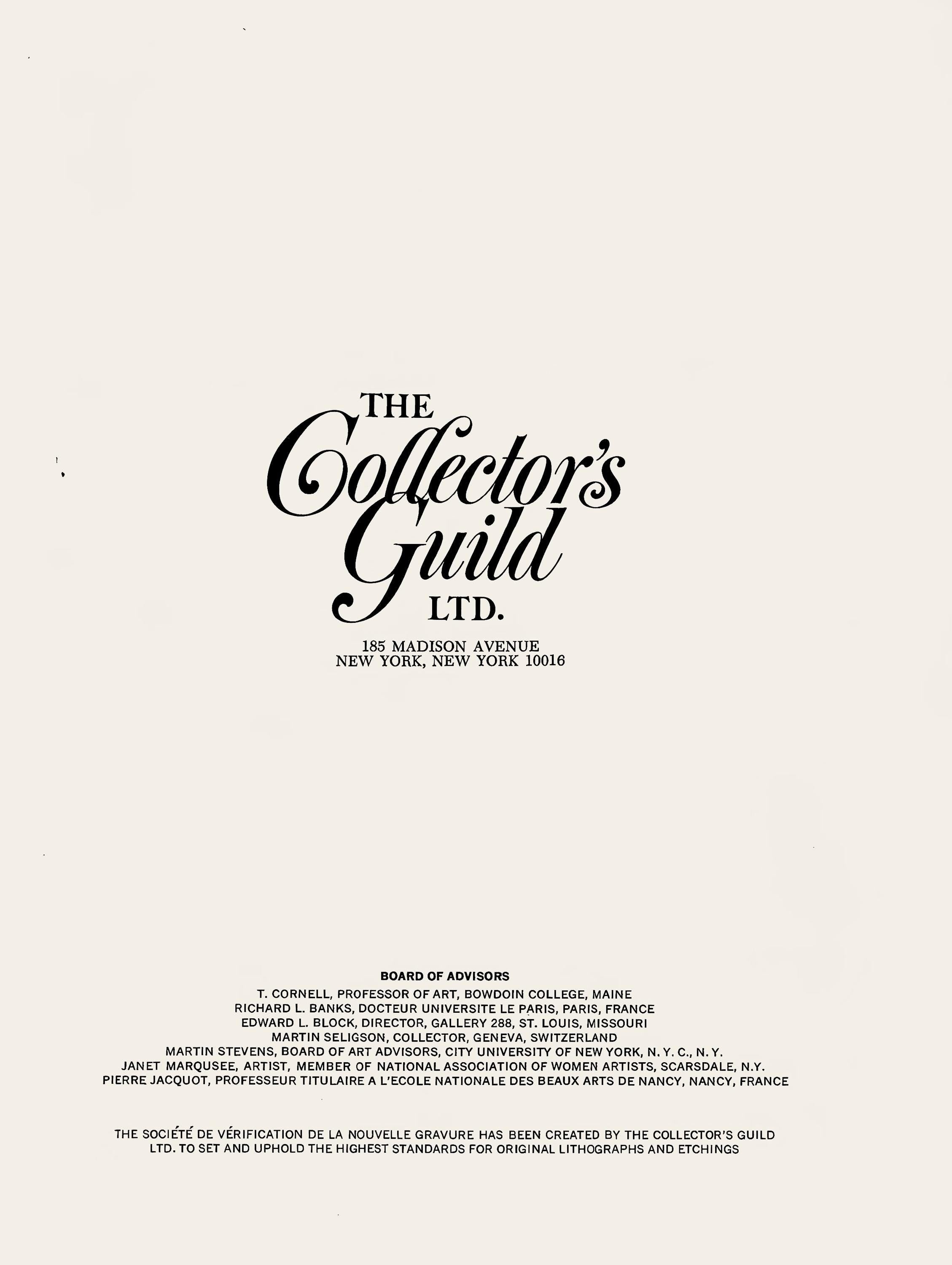 Alexander Calder, Autobiographie, The Collector's Guild Ltd., Limited Edition Lithograph