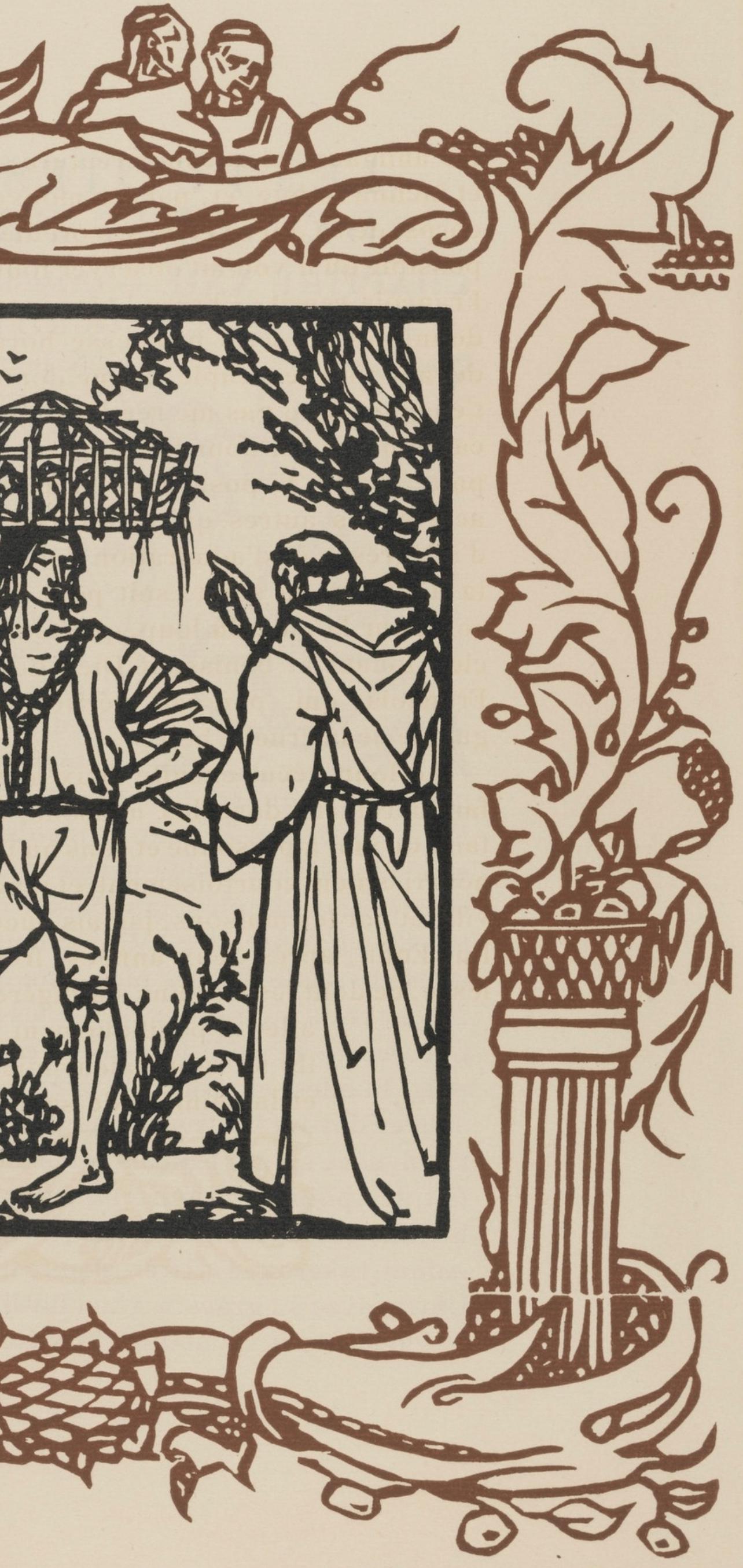 Émile Bernard, Composition (Morane, No. 100), Les Petites Fleurs de St. Françoise, Limited Edition Woodcut