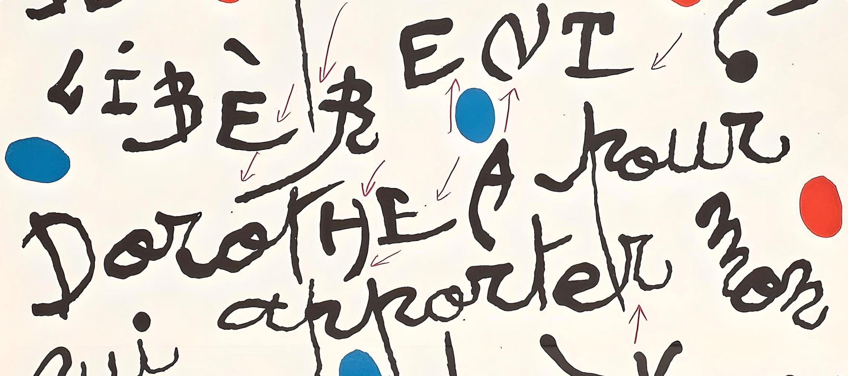 Joan Miró, Poême pour Dorothea Tanning, XXe siècle, Limited Edition Lithograph