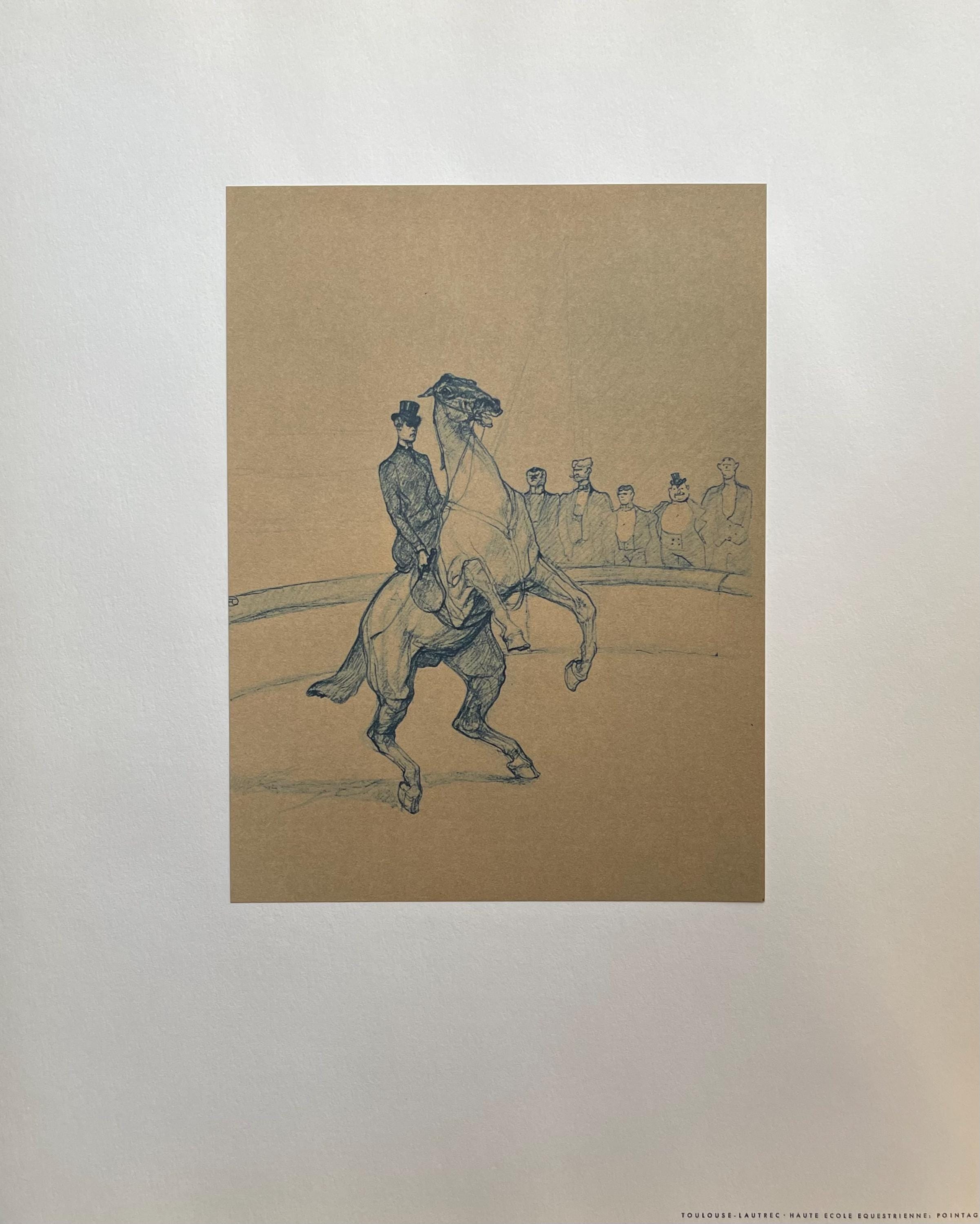 Henri de Toulouse-Lautrec, Haute École Equestrienne: Pointage, Henri de Toulouse-Lautrec, At the Circus, Limited Edition Lithograph