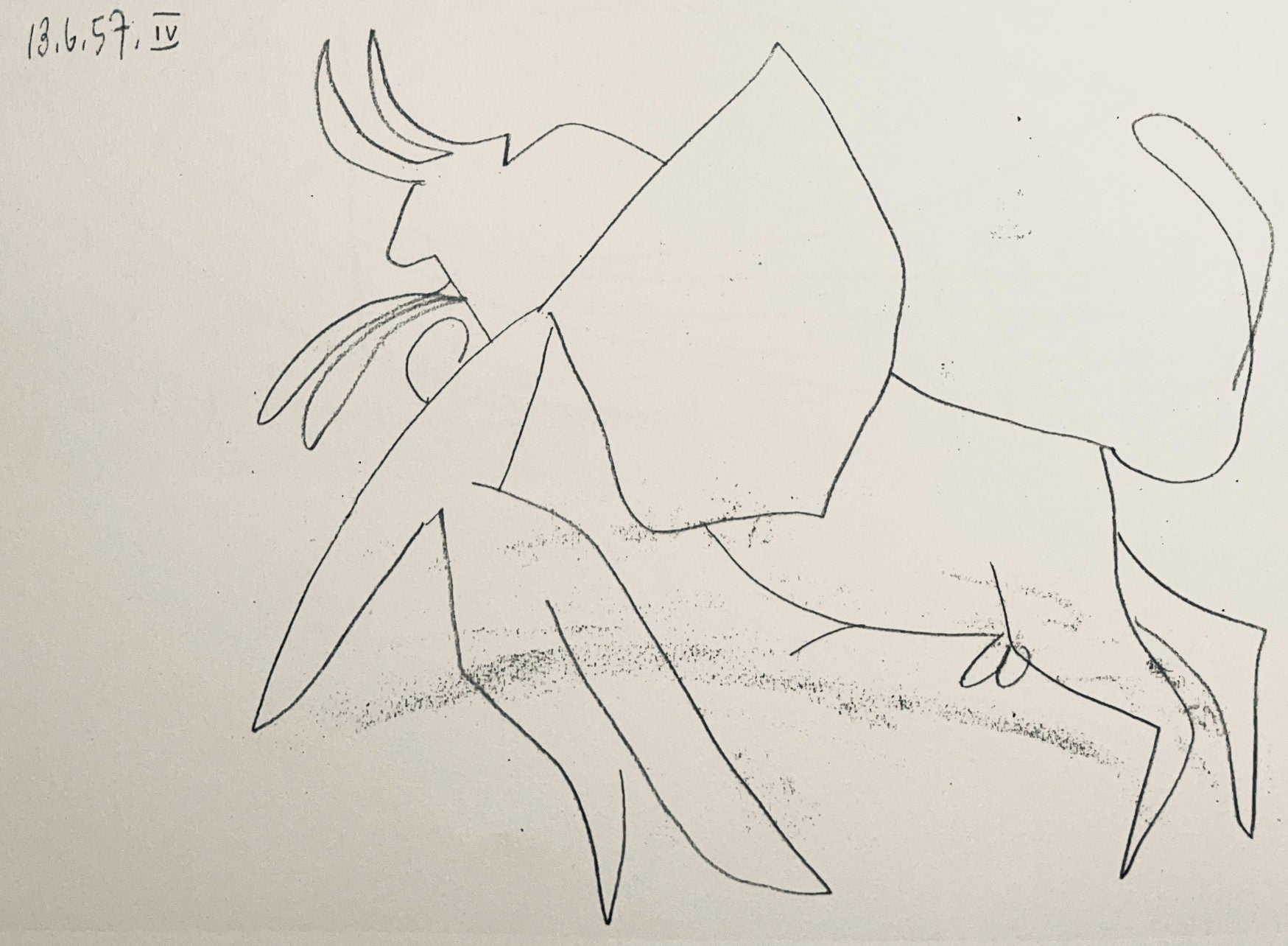 Pablo Picasso, Composition (Bloch 1276; Czwiklitzer 23), Toros y Toreros, Limited Edition Lithograph